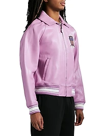 Fashion Icon Leather Bomber Jacket