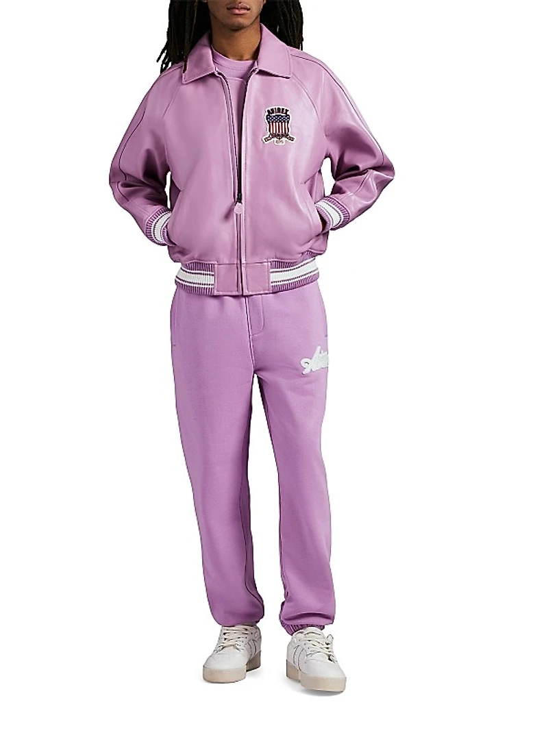 Fashion Icon Leather Bomber Jacket