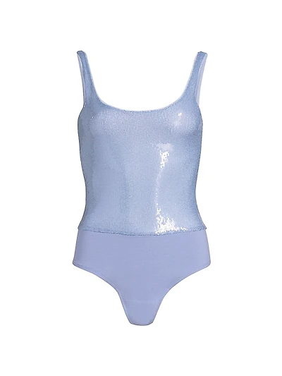 Dina Semi-Sheer Sequin Bodysuit