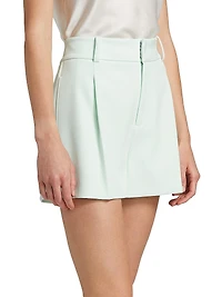 Sena Stretch-Crepe High-Waisted Shorts
