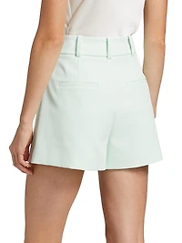 Sena Stretch-Crepe High-Waisted Shorts
