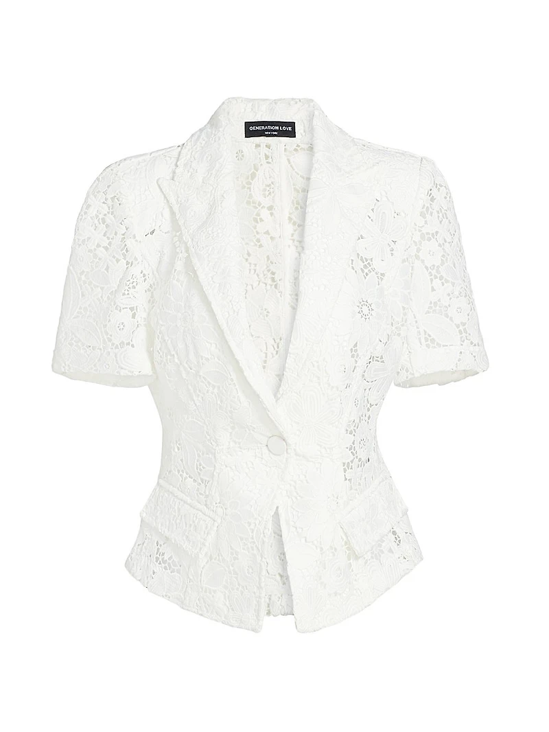 Melbourne Floral Guipure Lace Blazer