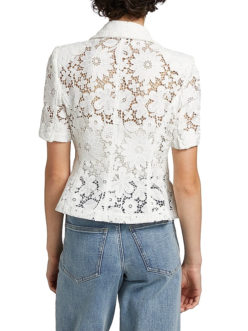 Melbourne Floral Guipure Lace Blazer