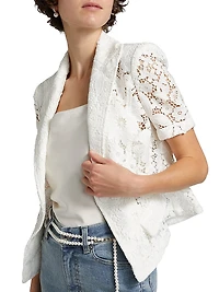 Melbourne Floral Guipure Lace Blazer