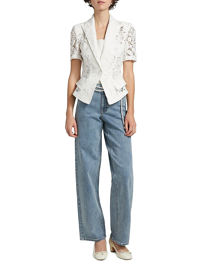 Melbourne Floral Guipure Lace Blazer