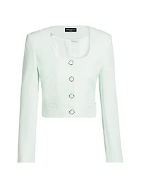 Jina Stretch-Crepe Crop Blazer