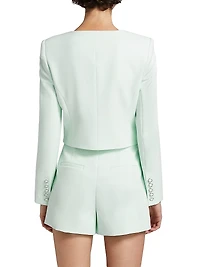 Jina Stretch-Crepe Crop Blazer