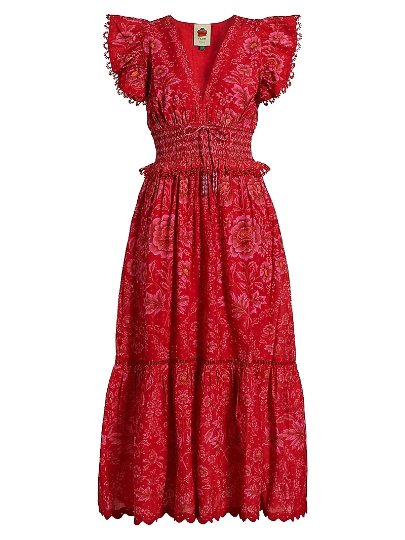 Olivia Printed Cotton Maxi Dress