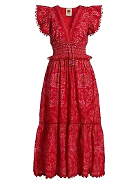 Olivia Printed Cotton Maxi Dress