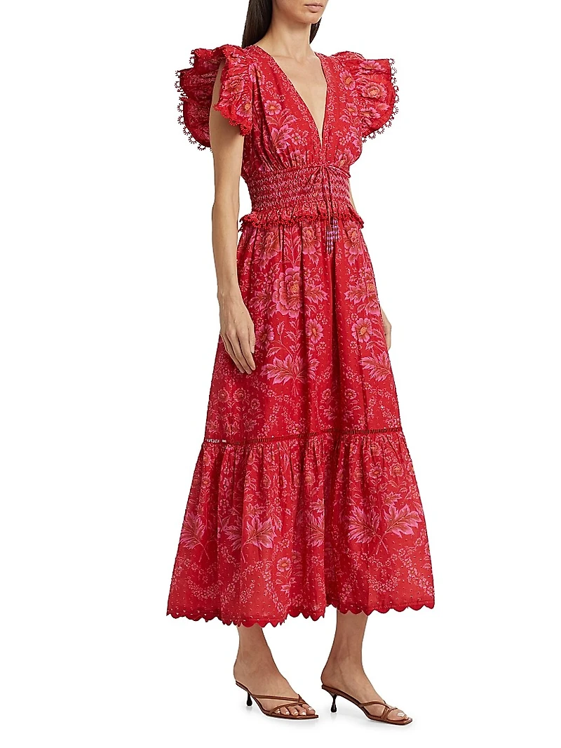 Olivia Printed Cotton Maxi Dress