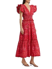 Olivia Printed Cotton Maxi Dress
