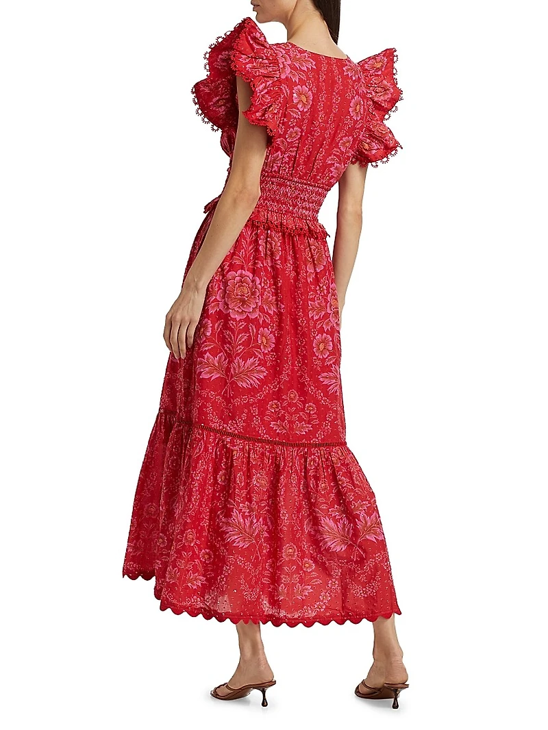 Olivia Printed Cotton Maxi Dress