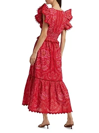 Olivia Printed Cotton Maxi Dress