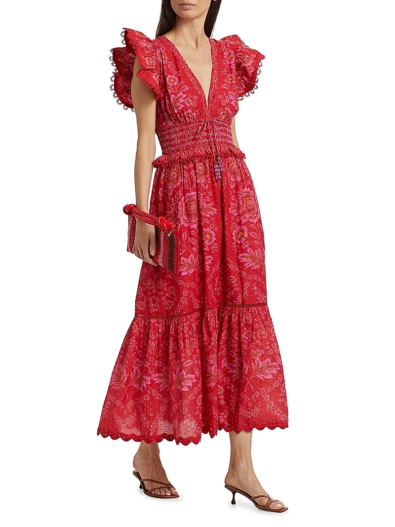 Olivia Printed Cotton Maxi Dress