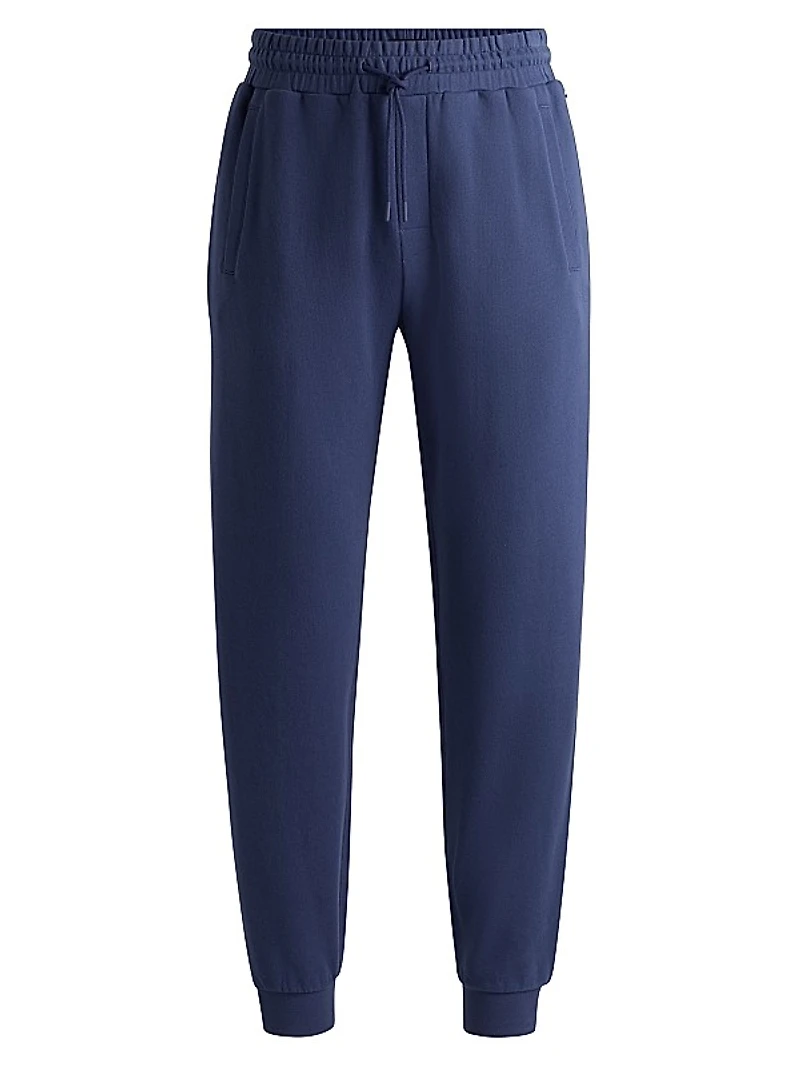 Cotton-Terry Tracksuit Bottoms with Flocked Logo