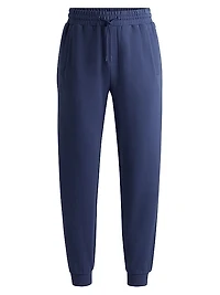 Cotton-Terry Tracksuit Bottoms with Flocked Logo