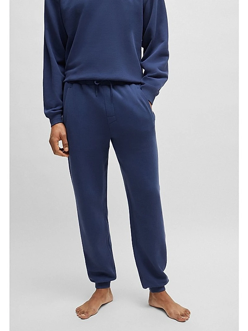 Cotton-Terry Tracksuit Bottoms with Flocked Logo