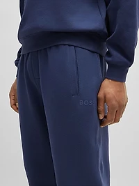 Cotton-Terry Tracksuit Bottoms with Flocked Logo