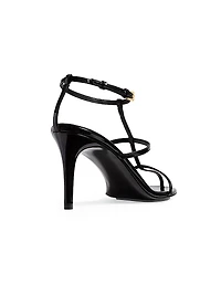 Cage 75MM Patent Leather T-Strap Sandals