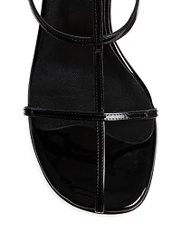 Cage 75MM Patent Leather T-Strap Sandals