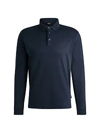 Interlock Cotton Polo Shirt with Embroidered Logo