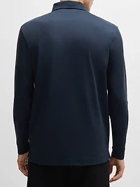 Interlock Cotton Polo Shirt with Embroidered Logo