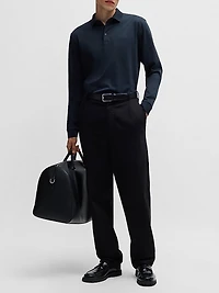 Interlock Cotton Polo Shirt with Embroidered Logo