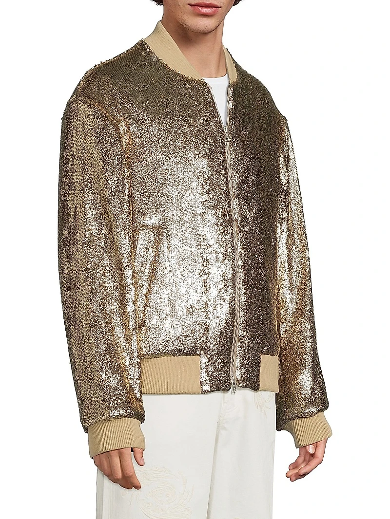 Volker Sequined Bomber Jacket