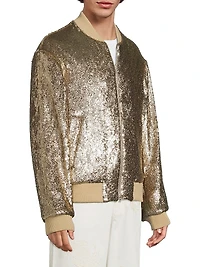 Volker Sequined Bomber Jacket