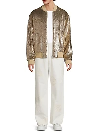 Volker Sequined Bomber Jacket