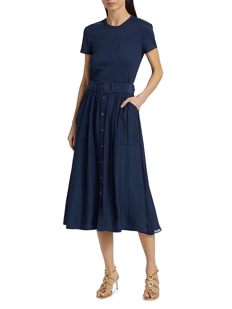 Sylvie Belted Midi-Dress