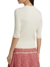 Kelly Deep V Rib-Knit Top