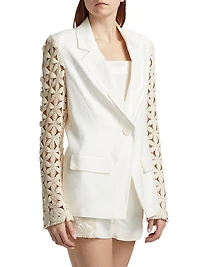 Kelsey Crochet-Sleeve Jacket