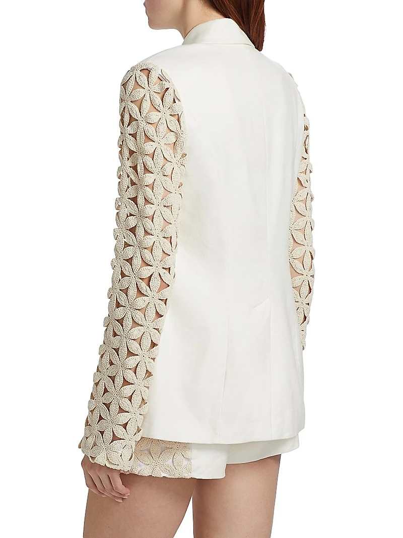 Kelsey Crochet-Sleeve Jacket