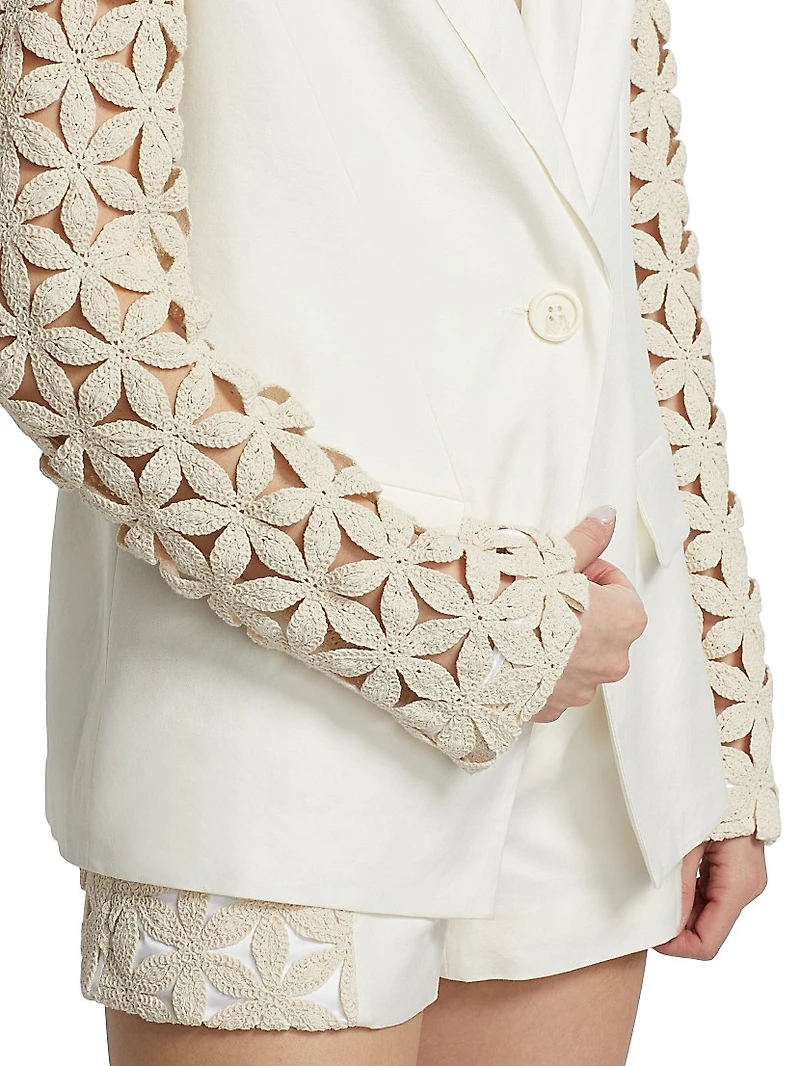 Kelsey Crochet-Sleeve Jacket
