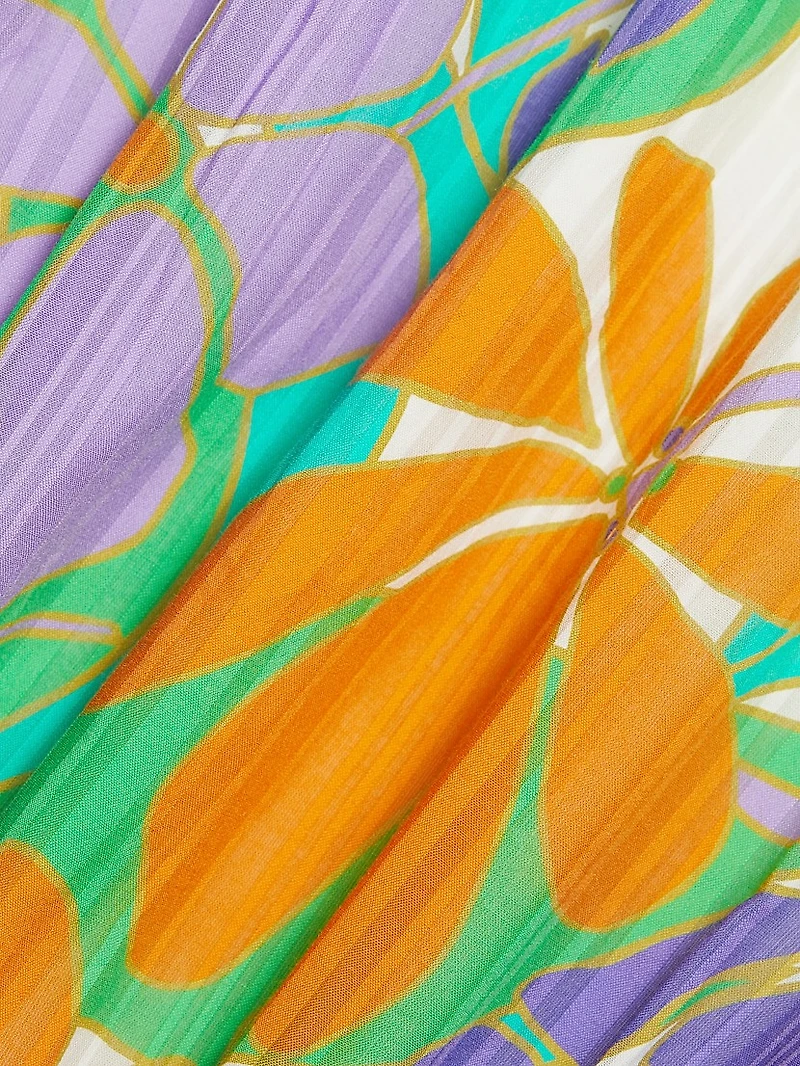 Murphy Floral Strapless Midi-Dress