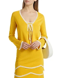 Tara Knit Front-Tie Cardigan