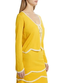 Tara Knit Front-Tie Cardigan