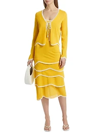 Tara Knit Front-Tie Cardigan