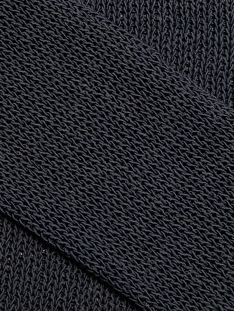 Coated Stretch-Cotton Knit Sweater