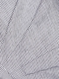 Striped Cotton-Linen Strapless Midi-Dress