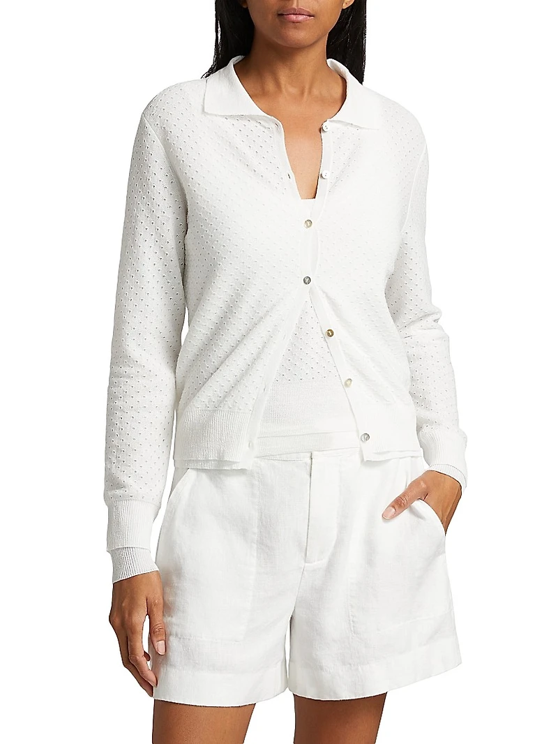 Double Layer Mesh Cardigan