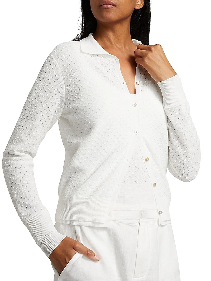 Double Layer Mesh Cardigan
