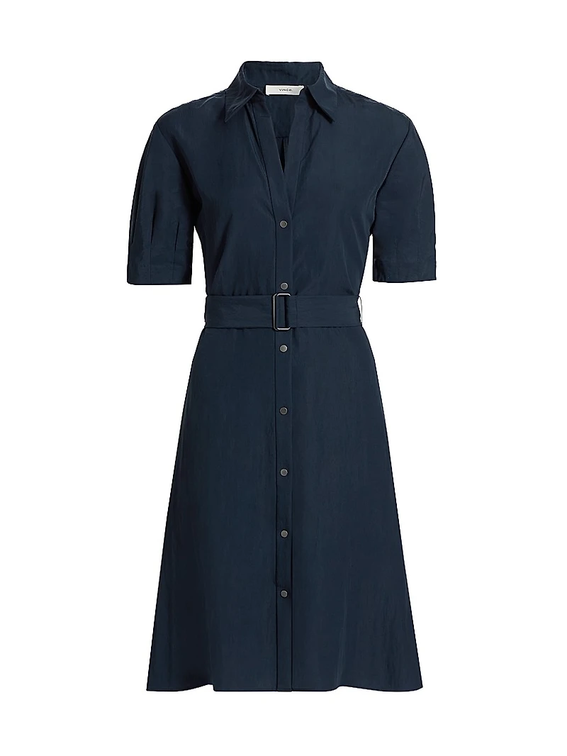 Cuffed Belted Shirtdress
