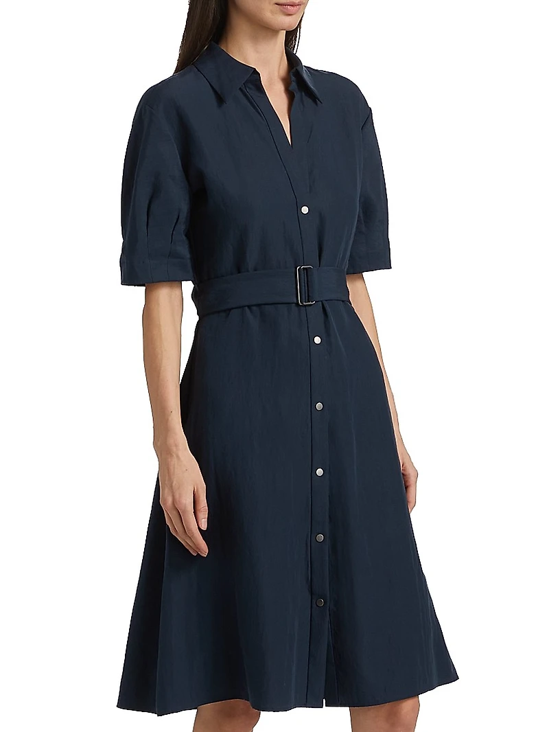 Cuffed Belted Shirtdress