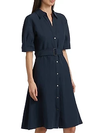 Cuffed Belted Shirtdress
