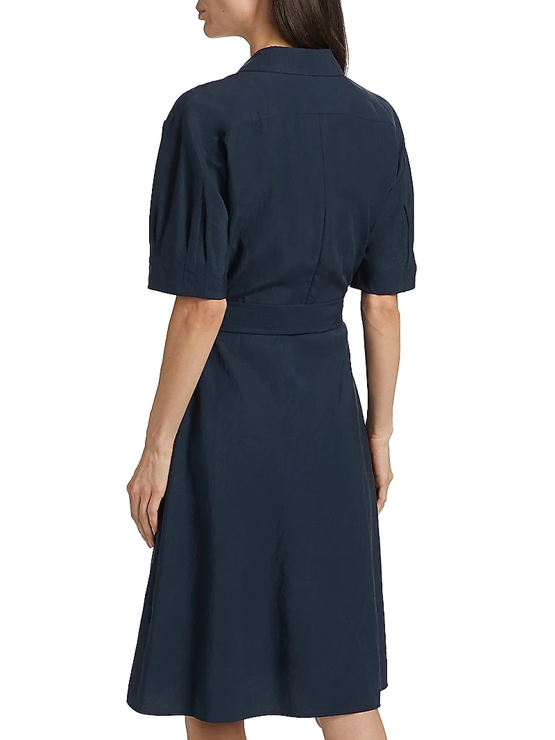 Cuffed Belted Shirtdress