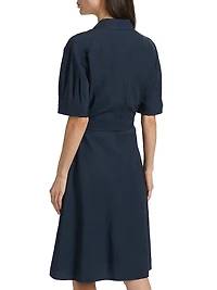 Cuffed Belted Shirtdress