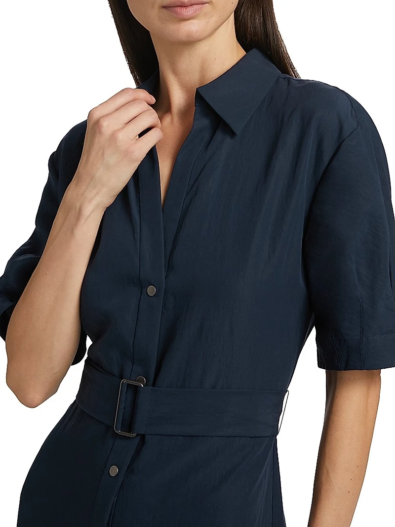 Cuffed Belted Shirtdress