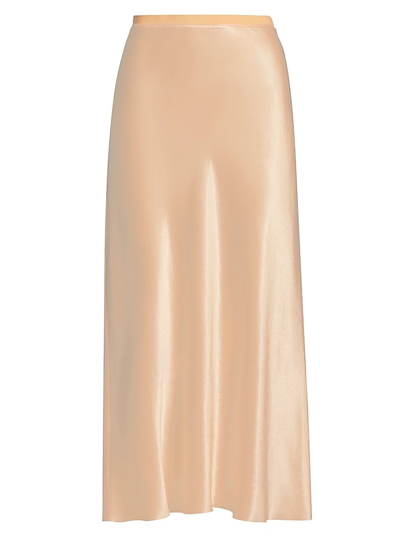 Satin Midi-Skirt
